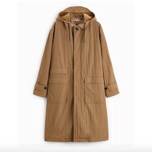 Zara camel khaki technical parka
